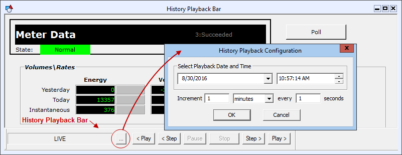 History Playback Bar